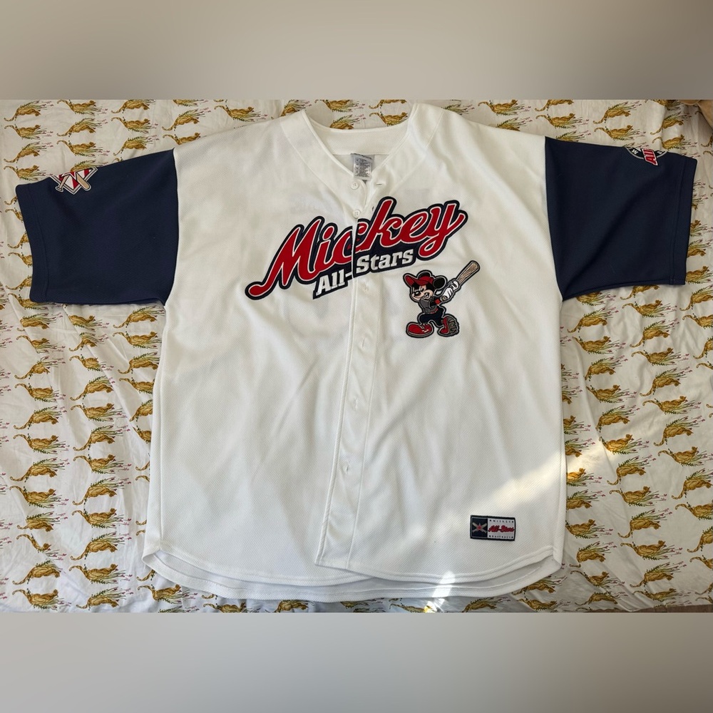 XL Vintage Mickey Mouse All Stars Baseball Jersey